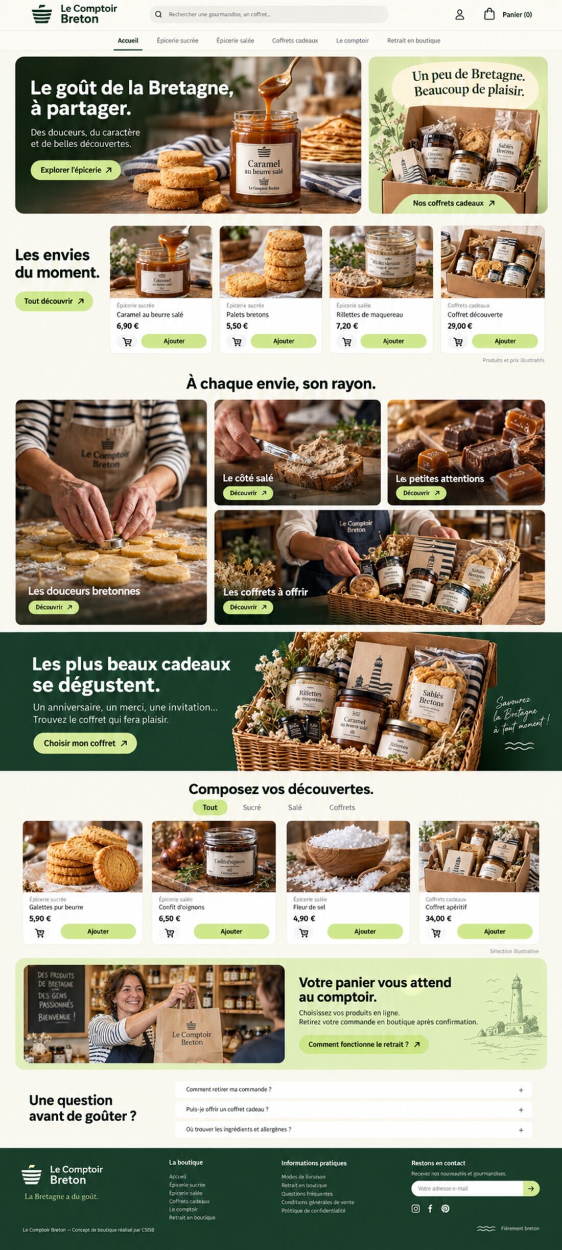 Aperçu du site Le Comptoir Breton