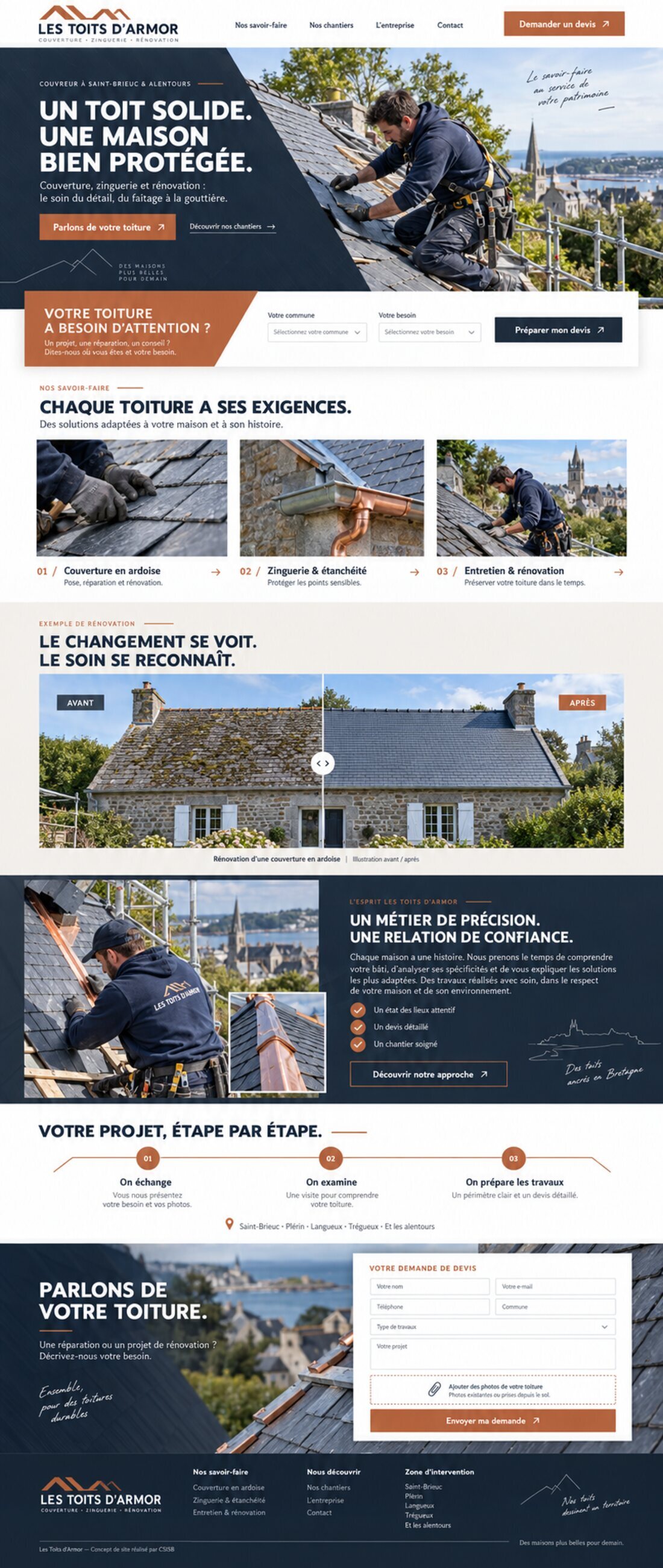 Aperçu du site Les Toits d’Armor